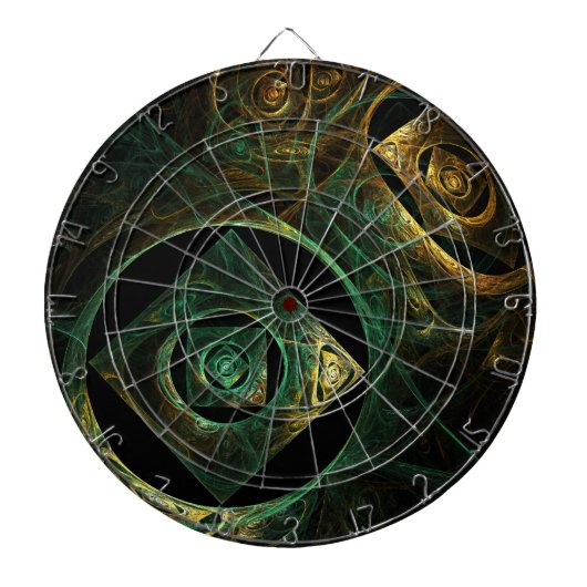 Abstracte kunst met magische trillingen dartbord (Voorkant)
