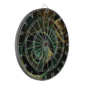Abstracte kunst met magische trillingen dartbord (Voorkant Links)