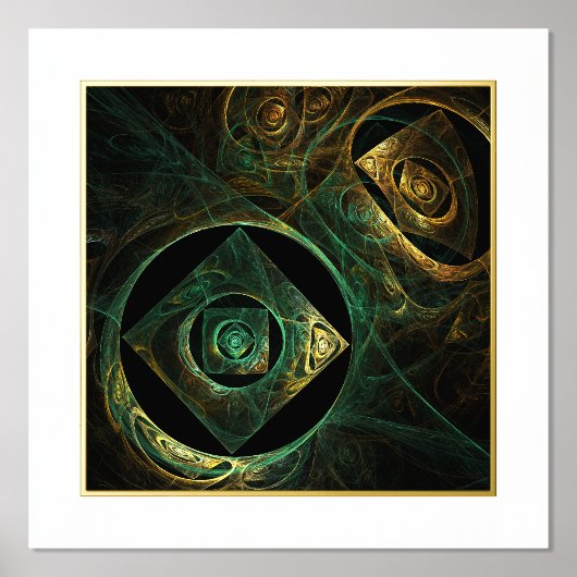 Abstracte kunst met magische trillingen folie afdrukken (Voorkant)
