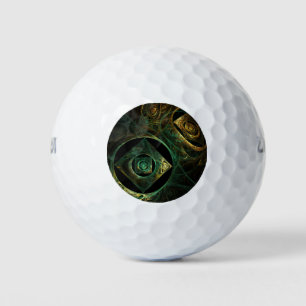 Abstracte kunst met magische trillingen golfballen