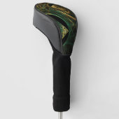 Abstracte kunst met magische trillingen golfheadcover (Schuin)