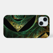 Abstracte kunst met magische trillingen iPhone 15 case (Achterkant horizontaal)