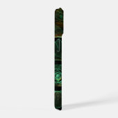 Abstracte kunst met magische trillingen iPhone 15 case (Rechterkant)