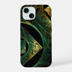 Abstracte kunst met magische trillingen iPhone 15 case