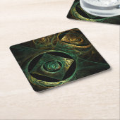 Abstracte kunst met magische trillingen kartonnen onderzetters (Schuin)