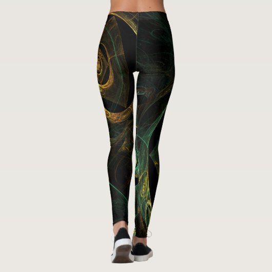 Abstracte kunst met magische trillingen leggings (Achterkant)