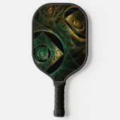 Abstracte kunst met magische trillingen pickleball paddle (Achterkant)