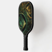 Abstracte kunst met magische trillingen pickleball paddle (Links)