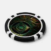 Abstracte kunst met magische trillingen poker chips (Enkel)