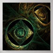 Abstracte kunst met magische trillingen poster (Voorkant)