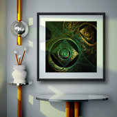 Abstracte kunst met magische trillingen poster