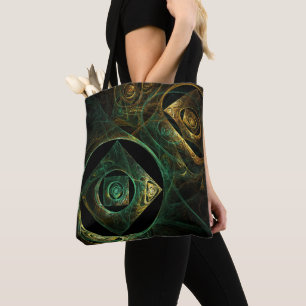 Abstracte kunst met magische trillingen tote bag