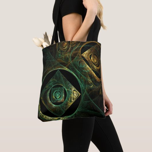 Abstracte kunst met magische trillingen tote bag (Dichtbij)
