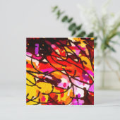 Abstracte kunst met meerkleurige vormgeving feestdagenkaart (Staand voorkant)