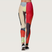 Abstracte kunst met meerkleurige vormgeving leggings (Achterkant)