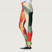 Abstracte kunst met meerkleurige vormgeving leggings (Links)