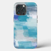 Abstracte kunst met moderne Turquoise en grijze Wa Case-Mate iPhone Case (Achterkant)