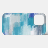 Abstracte kunst met moderne Turquoise en grijze Wa Case-Mate iPhone Case (Achterkant (horizontaal))