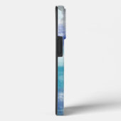 Abstracte kunst met moderne Turquoise en grijze Wa Case-Mate iPhone Case (Achterkant / Rechts)