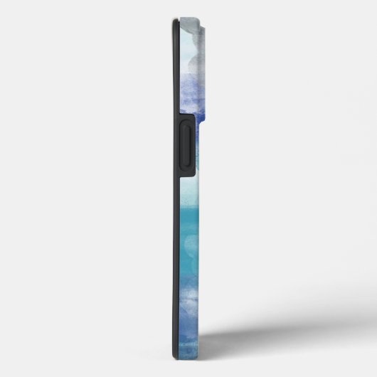 Abstracte kunst met moderne Turquoise en grijze Wa Case-Mate iPhone Case (Achterkant / Rechts)