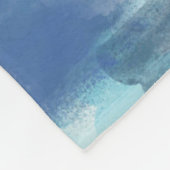 Abstracte kunst met moderne Turquoise en grijze Wa Fleece Deken (Hoek)