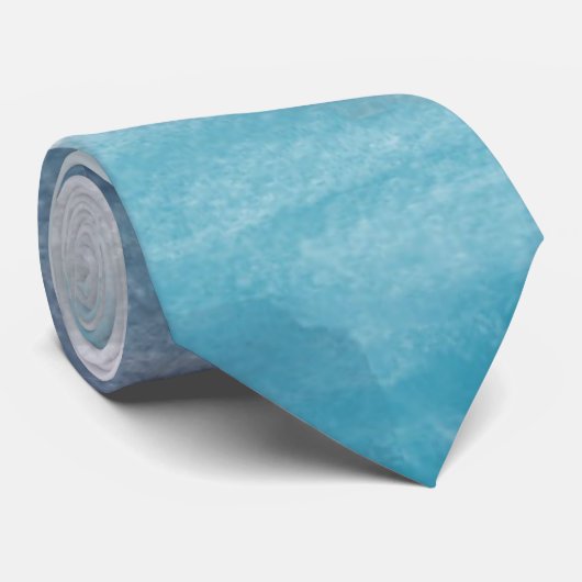 Abstracte kunst met moderne Turquoise en grijze Wa Stropdas (Opgerold)