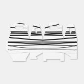 Abstracte kunst met moderne zwarte en witte lijnen bedankdoosjes (Uitgevouwen)