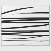 Abstracte kunst met moderne zwarte en witte lijnen cadeaupapier (Vlak)