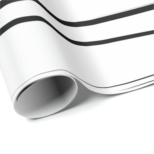 Abstracte kunst met moderne zwarte en witte lijnen cadeaupapier (Rol Hoek)