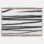 Abstracte kunst met moderne zwarte en witte lijnen deken (Voorkant)