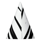 Abstracte kunst met moderne zwarte en witte lijnen feesthoedjes (Achterkant)