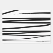 Abstracte kunst met moderne zwarte en witte lijnen inpakpapier vel (Voorkant 3)