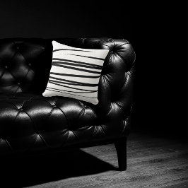 Abstracte kunst met moderne zwarte en witte lijnen kussen