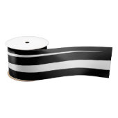 Abstracte kunst met moderne zwarte en witte lijnen satijnen lint (Spoel)