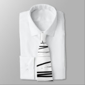 Abstracte kunst met moderne zwarte en witte lijnen stropdas (Gebonden)