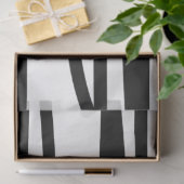 Abstracte kunst met moderne zwarte en witte lijnen tissuepapier (Geschenk)