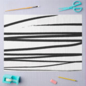 Abstracte kunst met moderne zwarte en witte lijnen tissuepapier (Craft)