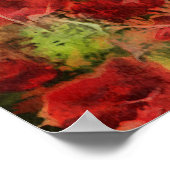 Abstracte kunst met mooie rode bloem poster (Hoek)