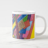 abstracte kunst met mozaïekkruising grote koffiekop (Rechts)