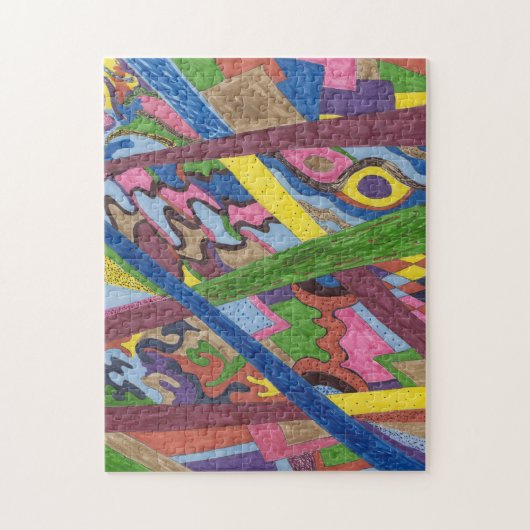 abstracte kunst met mozaïekkruising legpuzzel (Verticaal)