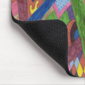 abstracte kunst met mozaïekkruising muismat (Hoek)