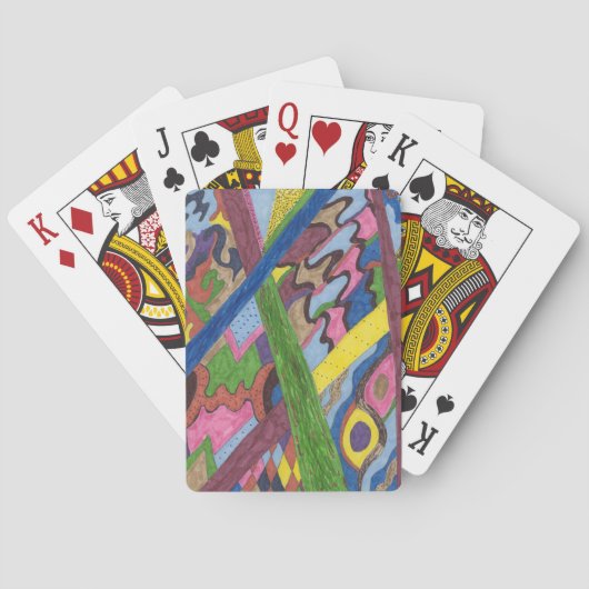 abstracte kunst met mozaïekkruising speelkaarten (Achterkant)