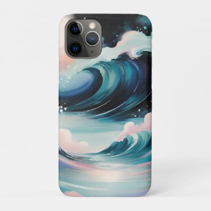 Abstracte kunst met oceaangolven Case-Mate iPhone case