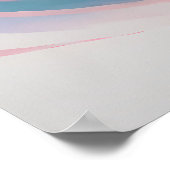 Abstracte kunst met oceaangolven poster (Hoek)