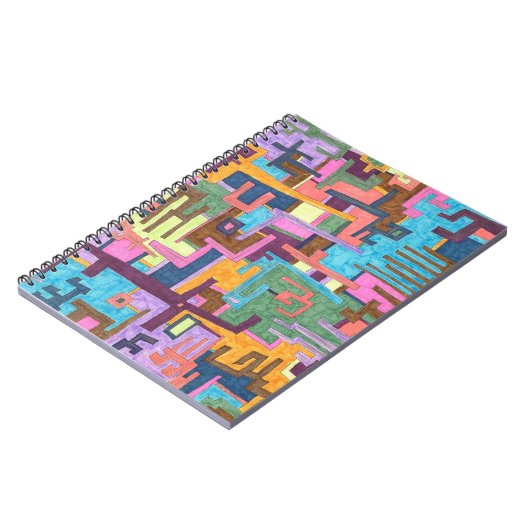 abstracte kunst met paden notitieboek (Linkerzijde)