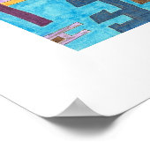 abstracte kunst met paden poster (Hoek)