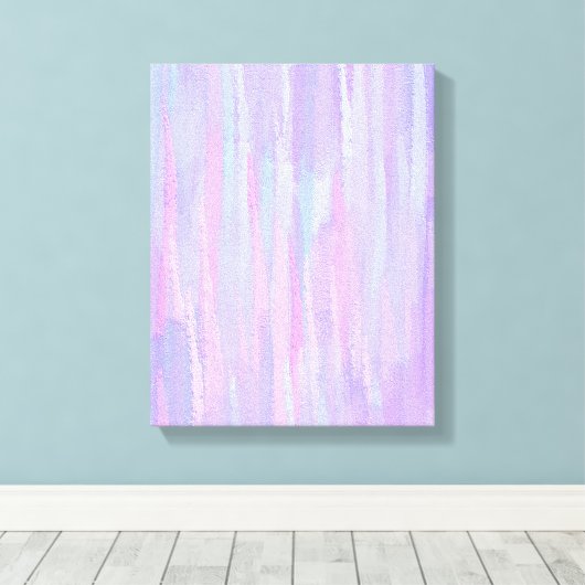 Abstracte kunst met pastel penseelstreken canvas afdruk (Insitu (Houten vloer))