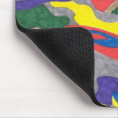 abstracte kunst met "Picasso Cat" Muismat (Hoek)