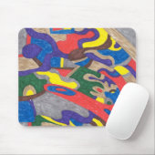 abstracte kunst met "Picasso Cat" Muismat (Met muis)
