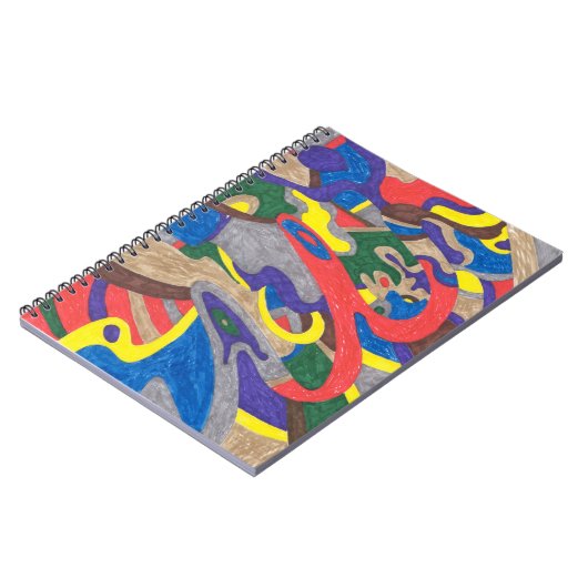 abstracte kunst met "Picasso Cat" Notitieboek (Linkerzijde)